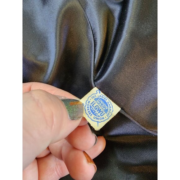 1940s Coat Black Velvet Women Small Opera Wedding Long Vintage Evening - Picture 8 of 11